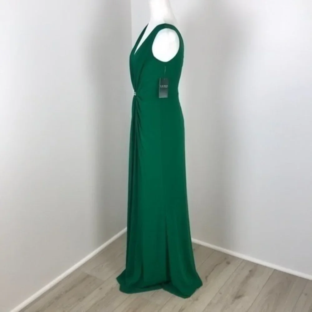 Ralph Lauren Sleeveless Rhinestone Gown Size 0 - Picture 3 of 9